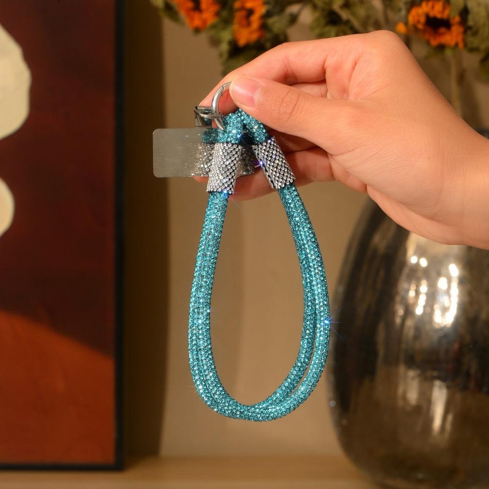 Glitzer Strass Handy-Lanyard Helles Anti-Verlust Handgelenkband Handyzubehör