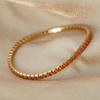 Multicolor Zircon Gold-Plated Titanium Steel Elastic Bracelet