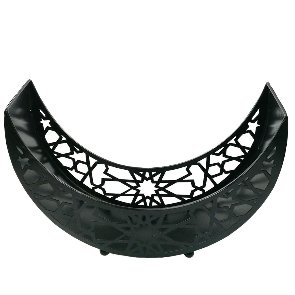 Moon Star Dinner Plate Tray Hollow Pattern Rounded Edges Rust Prevention Moon Star Serving Tray for