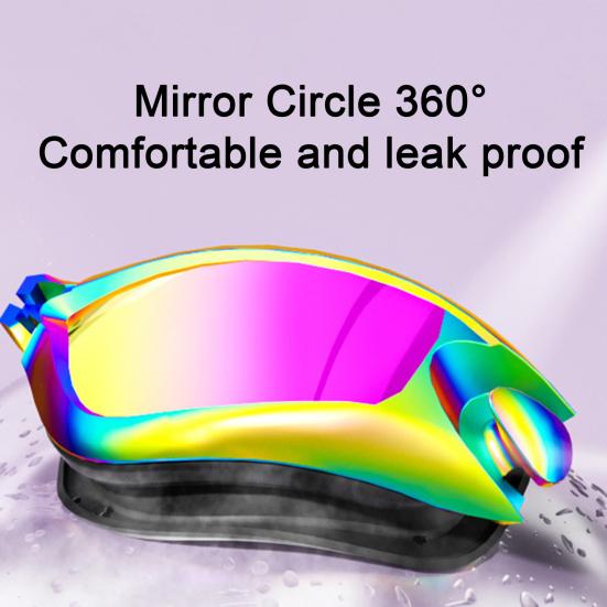 Gafas de Natación para Adultos con Tapones para los Oídos Impermeables Sin Fugas Antivaho Protección UV Lente Transparente Hombres Mujeres Gafas de Silicona Equipo de Buceo Snorkel