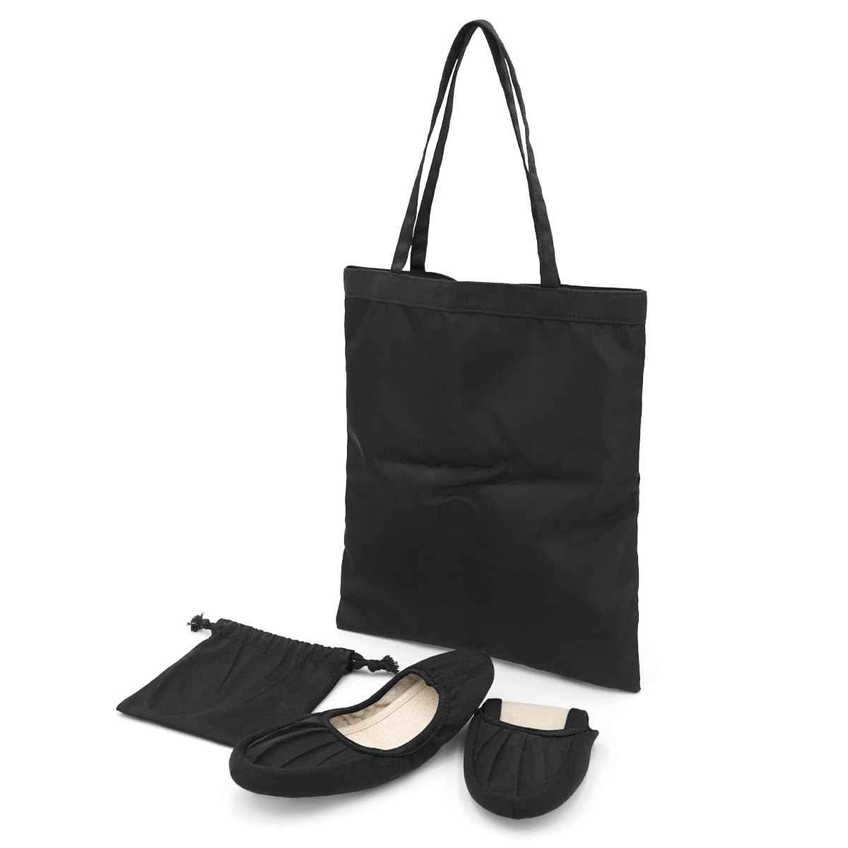 

Plex Formal Bag, Foldable, with Slippers, Lightweight Tote Bag, Black, for Weddings, Funerals, School, and Special Occasions