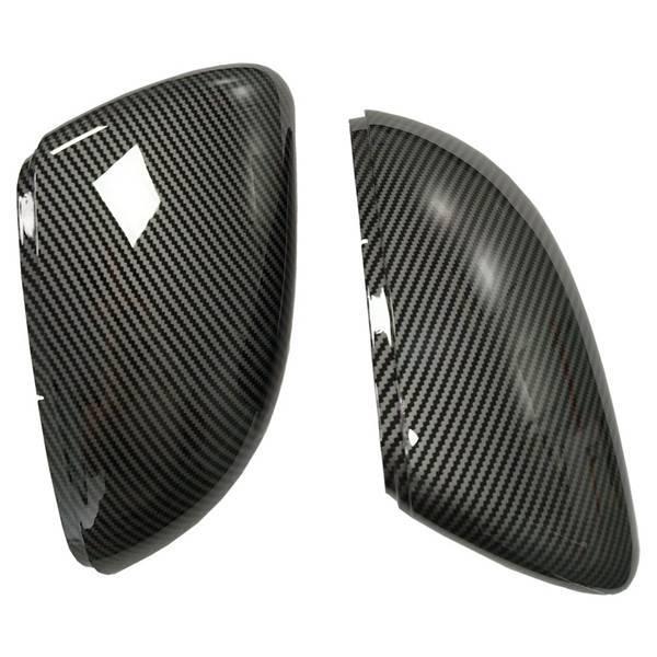 Volkswagen High-End Model Carbon Fiber Texture Plastic Rearview Mirror Cover.