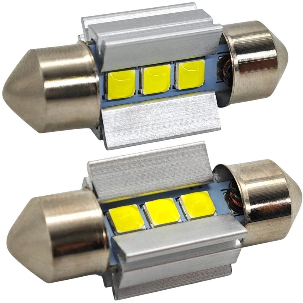 4 Pcs Bulb 31mm C3W LED SV8.5 12-24V CANBUS 320lm Strong White Light Off-Road