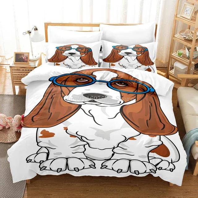 Djur Hund Husky Påslakan Vuxna Barn Hemtextil Söta Sängkläder 2/3 Sängklädesset Dubbelsäng King Full Size Dekor Hem
