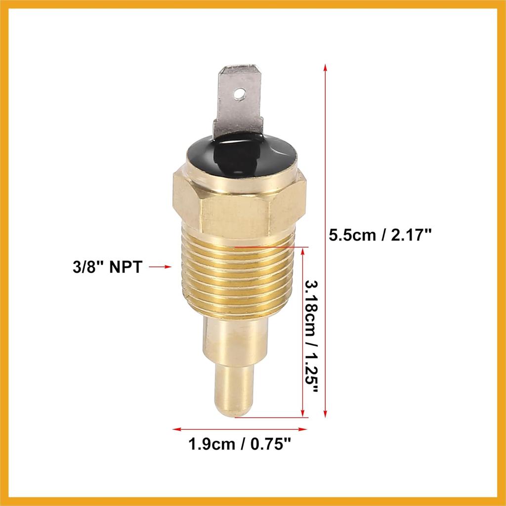 Universal Automotive Radiator Engine Cooling Fan Temperature Thermo Sensor Switch 3/8" NPT 160 Degree On 145 Degree Off Replacement