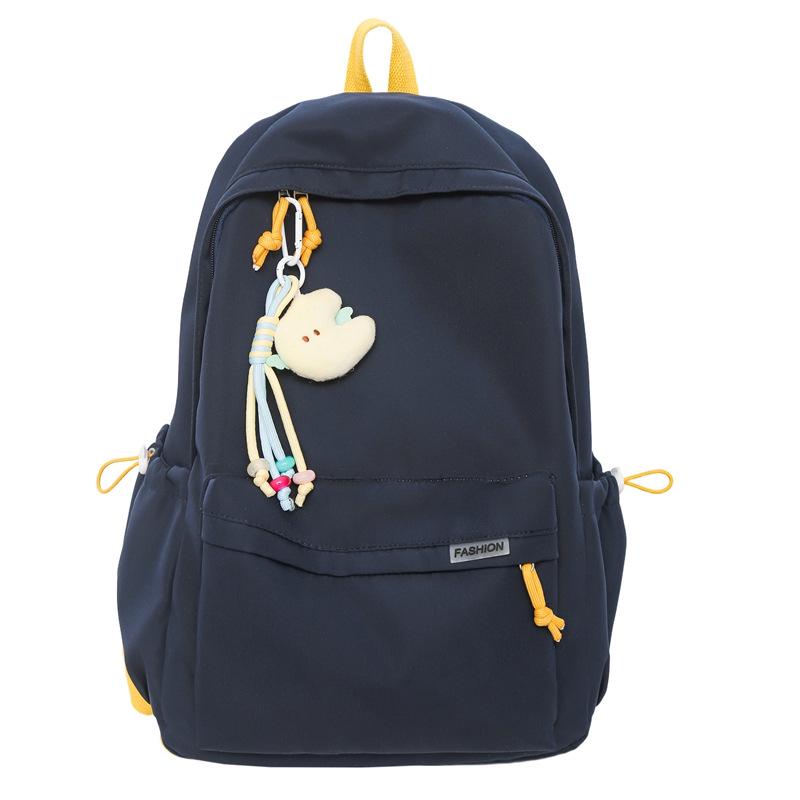 

Versatile Solid Color Backpack: Lightweight and Simple for Junior High & High School Students. No Pendant