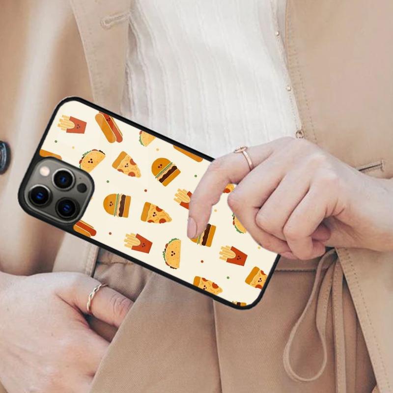 Pommes Burger Pizza Magnetische Handyhülle Für APPLE iPhone 17 Air 16 14 13 12 Pro Max 15 Plus Laden Mit MagSafe Hülle