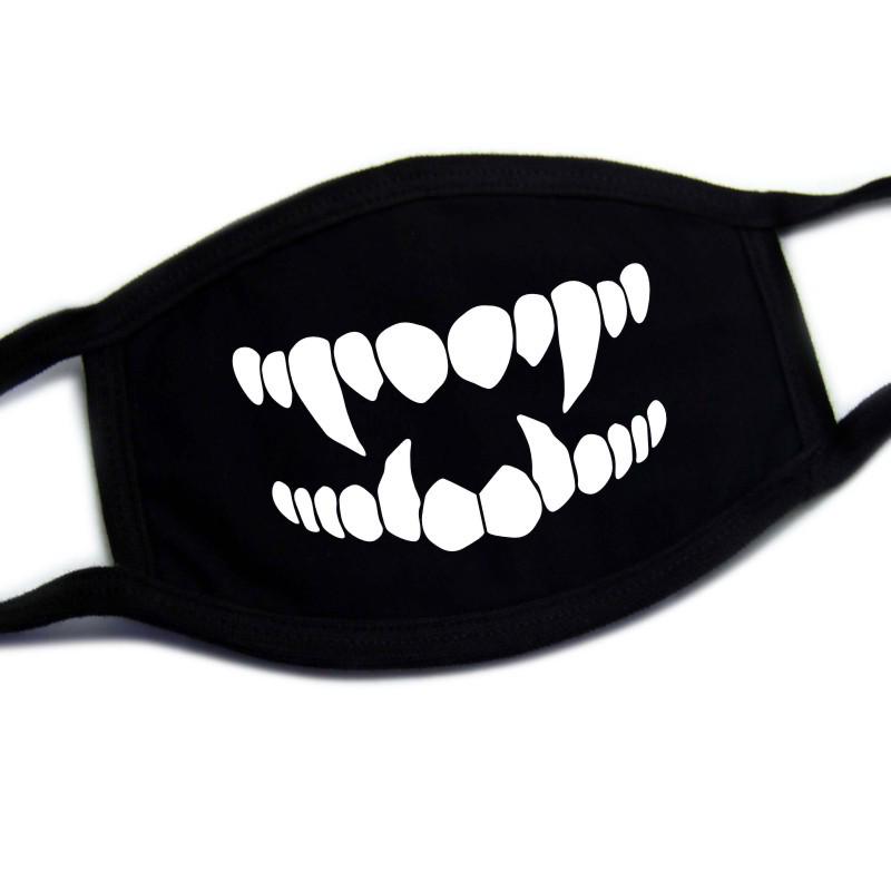 European-American Cute & Funny Halloween Printed Cotton Face Mask for Adults, Dustproof.