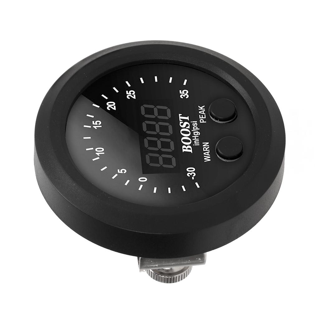 60mm2.4in Turbo Boost Gauge Kit 12V ?30?35PSI Turbo Pressure Gauge Digital Display with Sensor LED