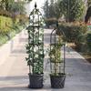 Plant Obelisk Trellis Climbing Plants Garden Tower Trellis Outdoor Rose Bush Support Rustproof Metal Trellis for Potted Plant Clematis Vine Jasmine