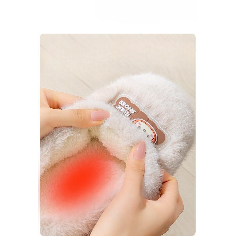 Cartoon Shoes, Cotton Slippers, Indoor Home Warmth, Fleece Thick-soled Light Slippers