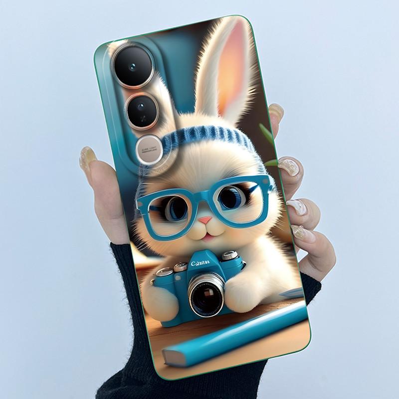 For Vivo V50 Lite Case Lovely Phone Shell Soft Liquid Silicone Back Cover For Vivo V 50 Lite Full Protection Shockproof Bumper