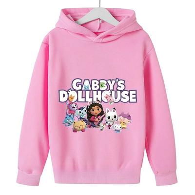 New Children's Hoodie, Cartoon Gabby Cat Hoodie, Girls' Casual Gabby Dollhouse Children's Clothing Top