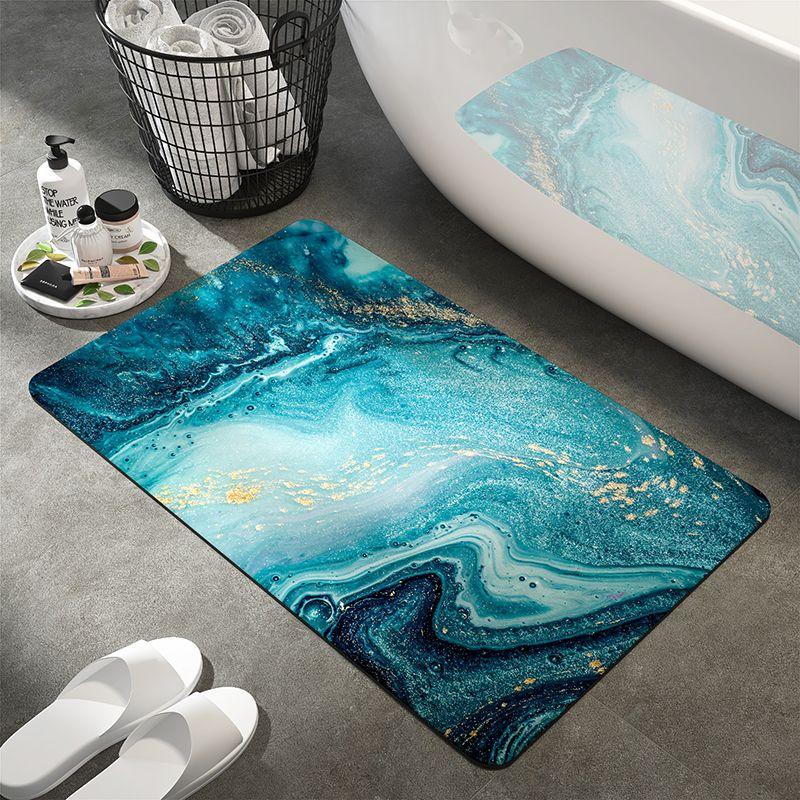 Bathroom Non-Slip Mat Soft Diatom Mud Absorbent Floor Mat Door Mat Carpet Bathroom Toilet Household Quick-Drying Floor Mat