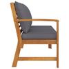 VidaXL Banc de jardin 114,5 cm avec coussin gris foncé Bois d'acacia