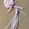 Lace Flower Color Block Knotting Keychain & Phone Charm