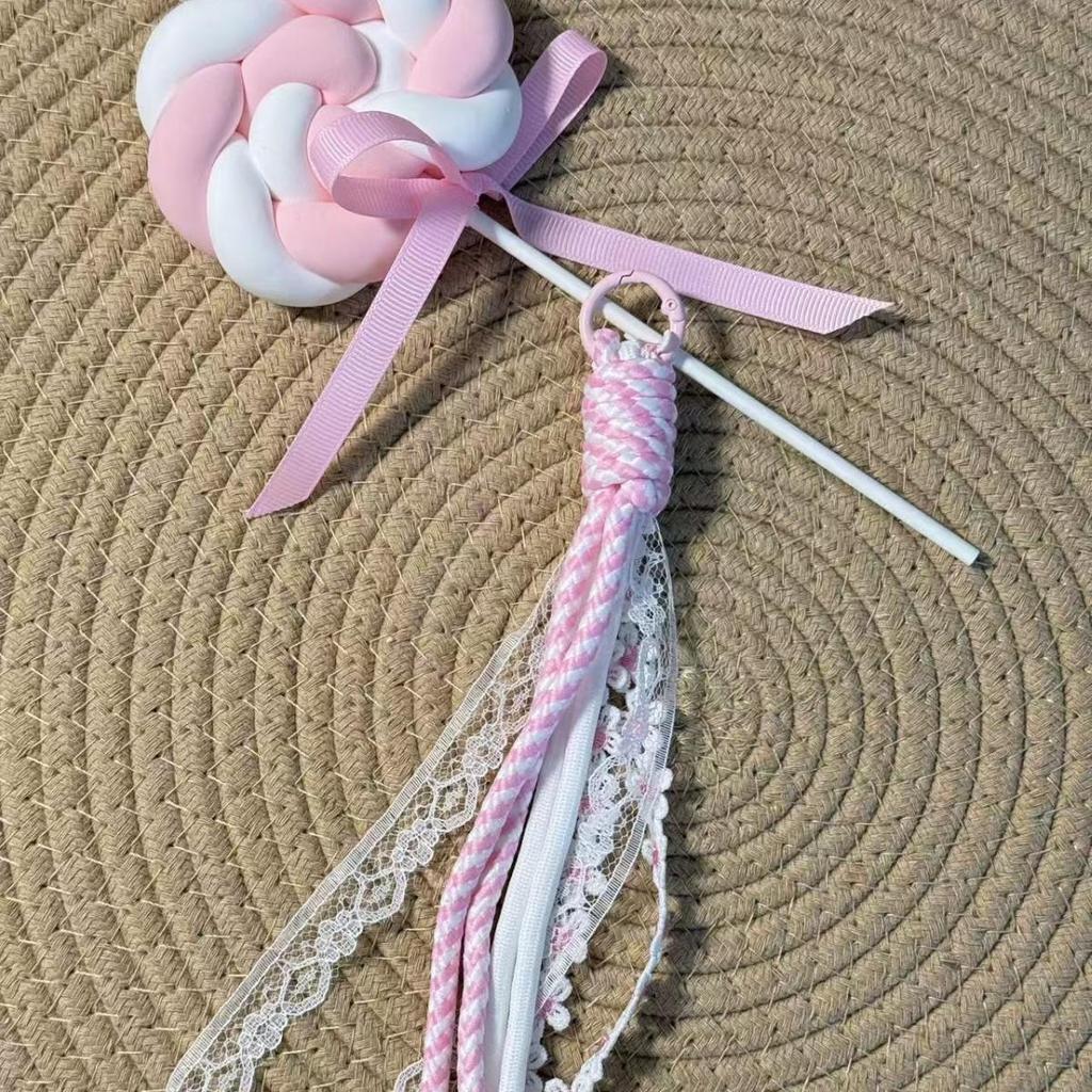 Lace Flower Color Block Knotting Keychain & Phone Charm