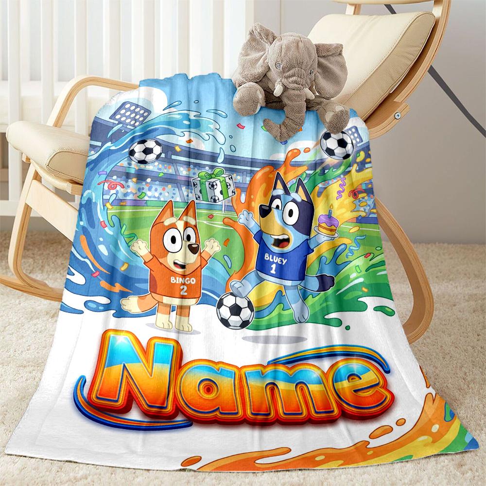 Christmas Friends Celebration Customize Your Name Blanket Multi-purpose Customizable Blanket Warmthful Decor Great for Nap Living Room Office Couch