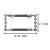 2pc Animal Chain Skeleton Shape Personalized Creative License Plate Frame ABS N Standard Vehicle Plate Holder