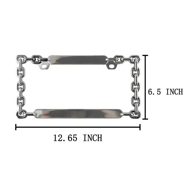 2pc Animal Chain Skeleton Shape Personalized Creative License Plate Frame ABS N Standard Vehicle Plate Holder
