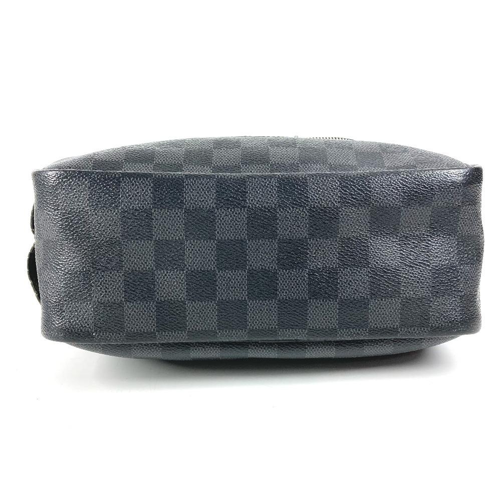 Louis Vuitton N47625 Damier Graphite Makeup Cosmetics Pouch Clutch Bag