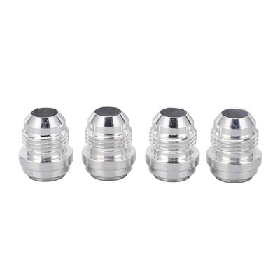 4 STUKS AN8 34in Buitendraad Billet Aluminiumlegering Auto Draadconnectoren Inlassen Pijpfitting