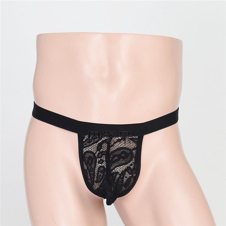 New sex fun men's wild underwear sexy, translucent low-rise thong sexy cloth pocket thong