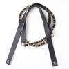 Great CHANEL Belt COCO Mark Leather Chain Ribbon Black Leather Women S B20C Used