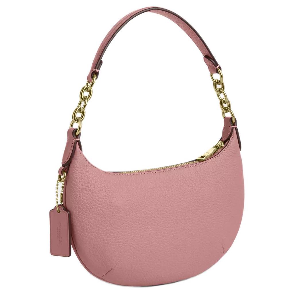 Coach Payton 22 Pebbled Leather Mini Handbag With Metal Accents Women Handbags Gold Pink CEL08-IMP02
