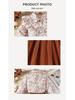 Pastoral Floral Girls' Two-Piece Set: Bow Waistband Top & Mesh Ruffle Skirt