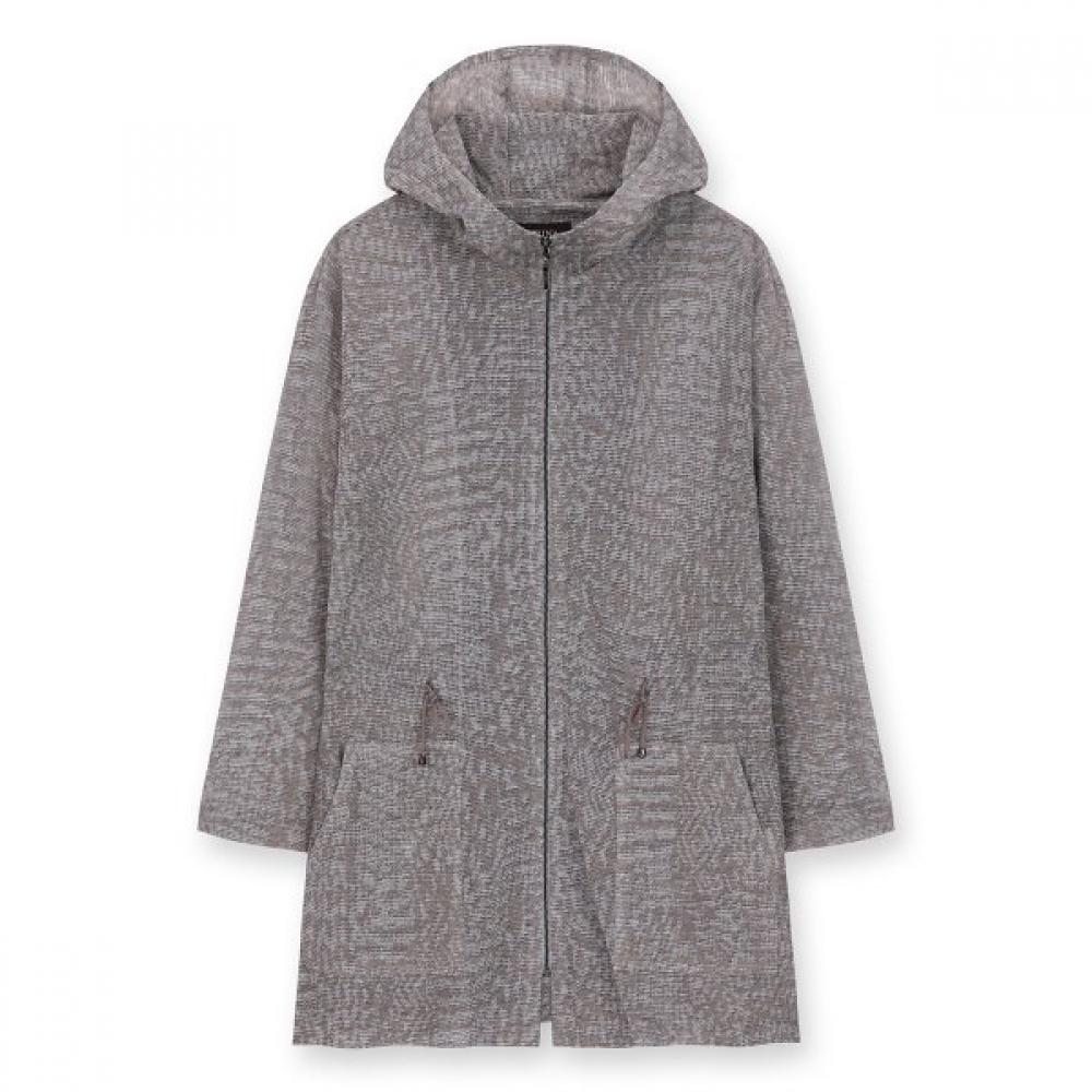 FURINA Italy Linen Blend Techno Jersey Hooded Zip Jacket