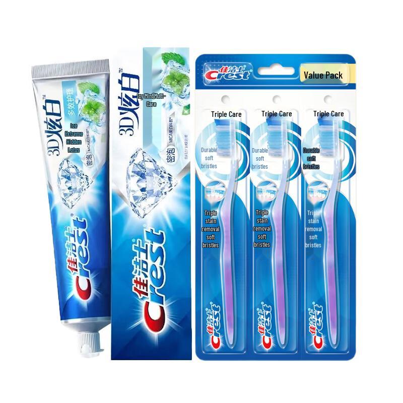 

Crest 3D White Arctic Mint Toothpaste & Triple Care Toothbrush Set