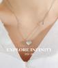Blogger's Double Peach Heart Necklace: 18K Gold-Plated Titanium Steel Clavicle Chain P221