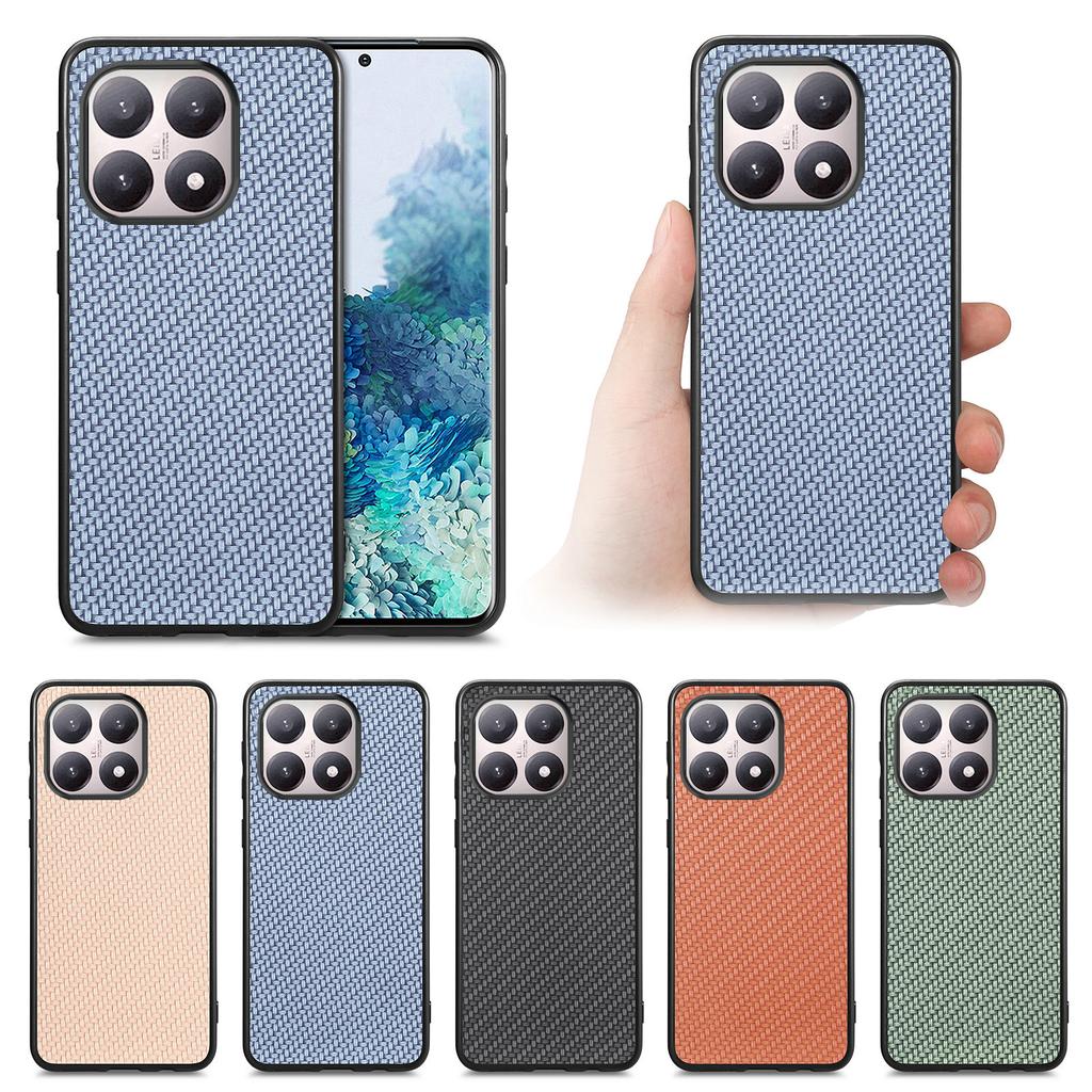 For Xiaomi 15T Case Carbon Fiber Texture PU Leather + PC + TPU Phone Cover
