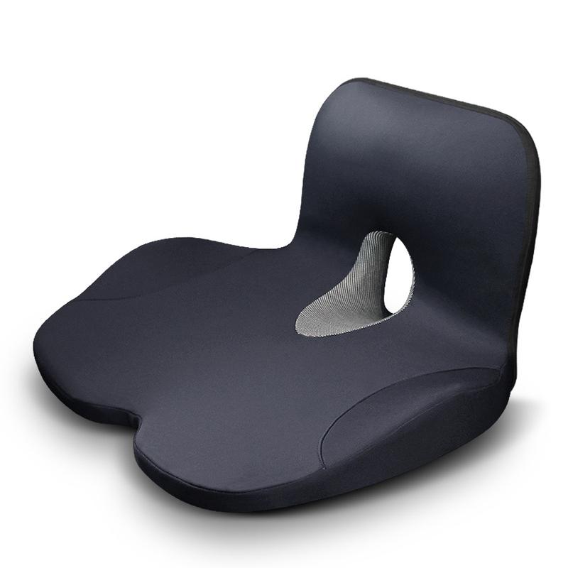 L-Shaped Integrated Office Chair Seat Cushion Memory Foam Seat Cushion Anti-Slip Bottom Pressure-Reducing Hip Waist Support