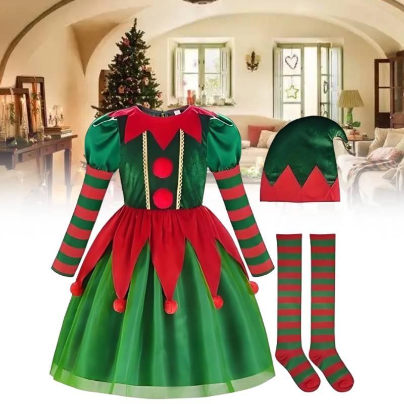 Cosplay Clown Children Costume Princess Dress Set Christmas Halloween Party
