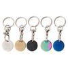 Sweet Cool Wind Supermarket Cart Round Label Keychain Y2k Niche Retro Bag Pendant Decoration Accessories for Women