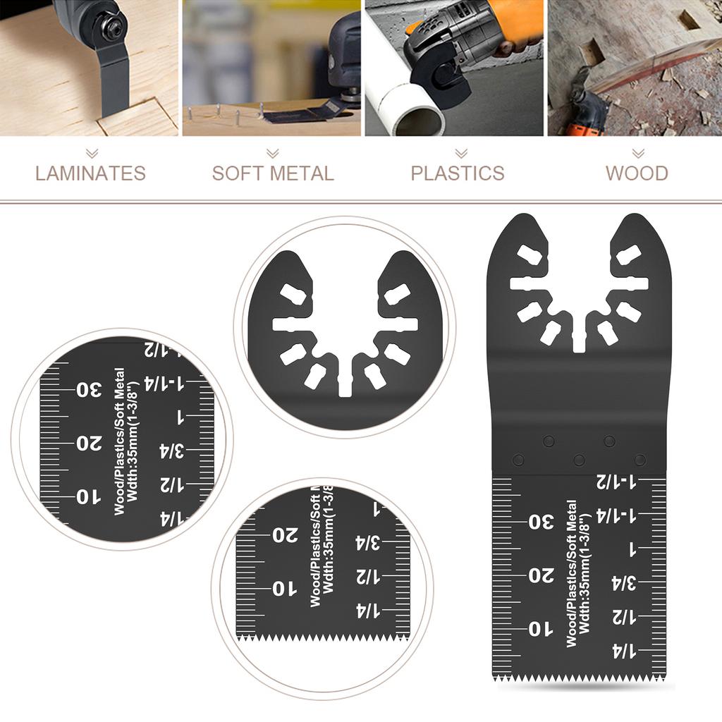 31pcs Multitool Blades High Carbon Steel Mix Oscillating Saw Blades Quick Release Oscillating Tool Accessories Universal Cutting