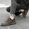 Men's 5cm Invisible Height Increase Elevator Sneakers Low-Cut Casual Platform Work Boots Comfortable Anti-Slip Lace-Up Shoes