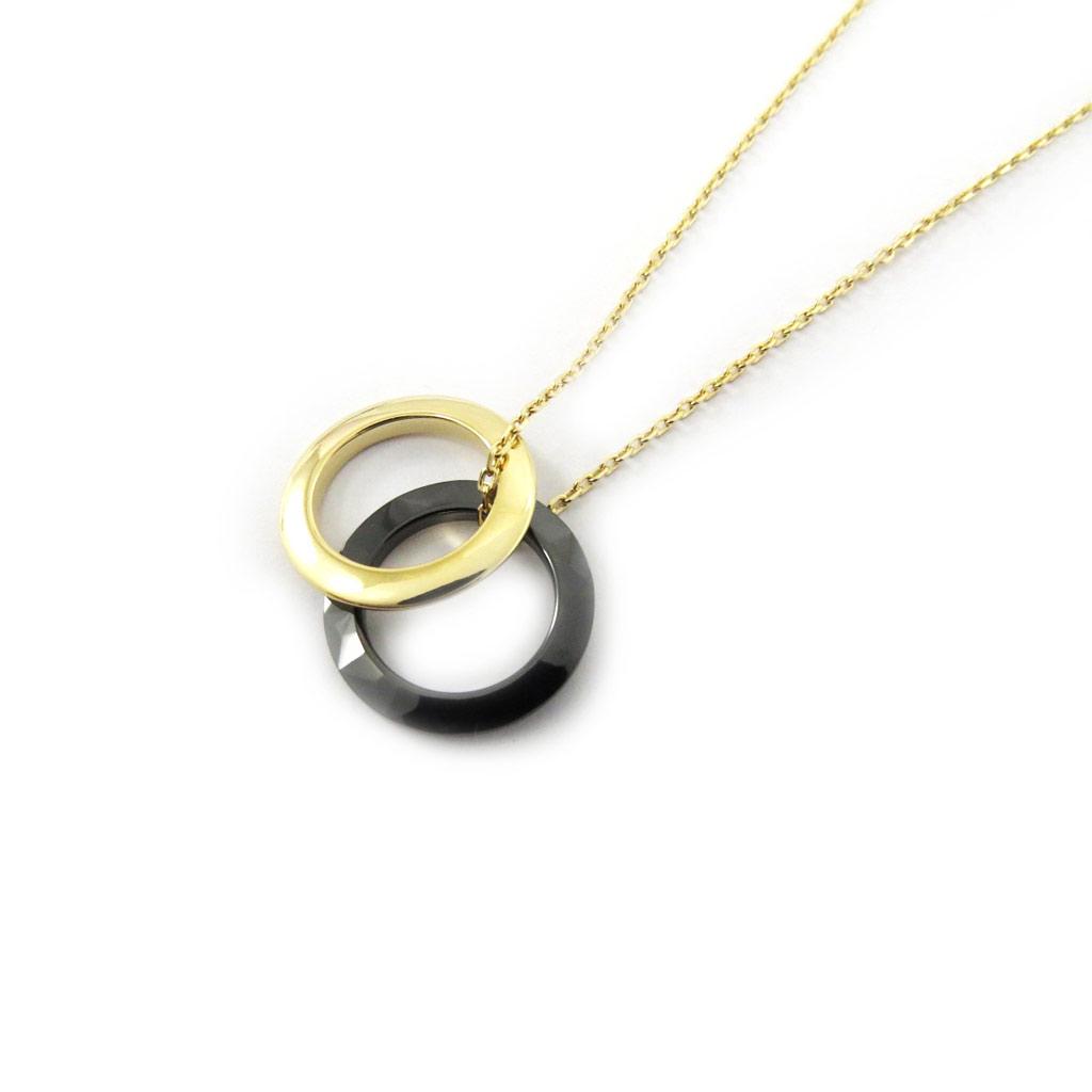 Les Trésors De Lily [L7085] - Collier Plaqué-Or 'Chorégraphie' noir doré