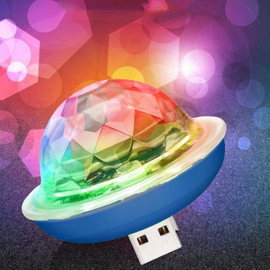 Mini DJ Party Light Super Jasne Kolorowe Oświetlenie LED RGB Telefon Komórkowy Laptop USB Obrotowe Światło Sceniczne Do Baru Dyskoteka Wesele Impreza Nagranie Studio