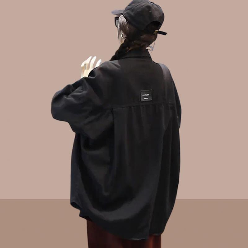 Women's Korean-Style Loose Mid-Length Denim Jacket - Casual, Petite, Versatile Shirt for Spring and Autumn 2025 Fashion