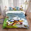 Blocky Adventure Sky Printed 3pcs Bedding Set Soft Microfiber 1 Duvet Cover And 2 Pillowcases Home Bedroom Decor Xmas Gift K1146
