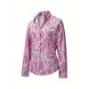 Elegant Women's Long Sleeve Paisley Shirt