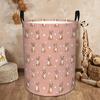 1pc 1pcs Laundry Basket with Sturdy Handle - Round Cartoon Heart Storage Suitable for Clothes,, Gifts, Decor - Polyester Basket with Sturdy Handle for