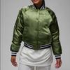 Jordan Jackets Women's Light Olive Yellow Baseball Collar Moderate Other (Unisex) Jackets FB5154 340