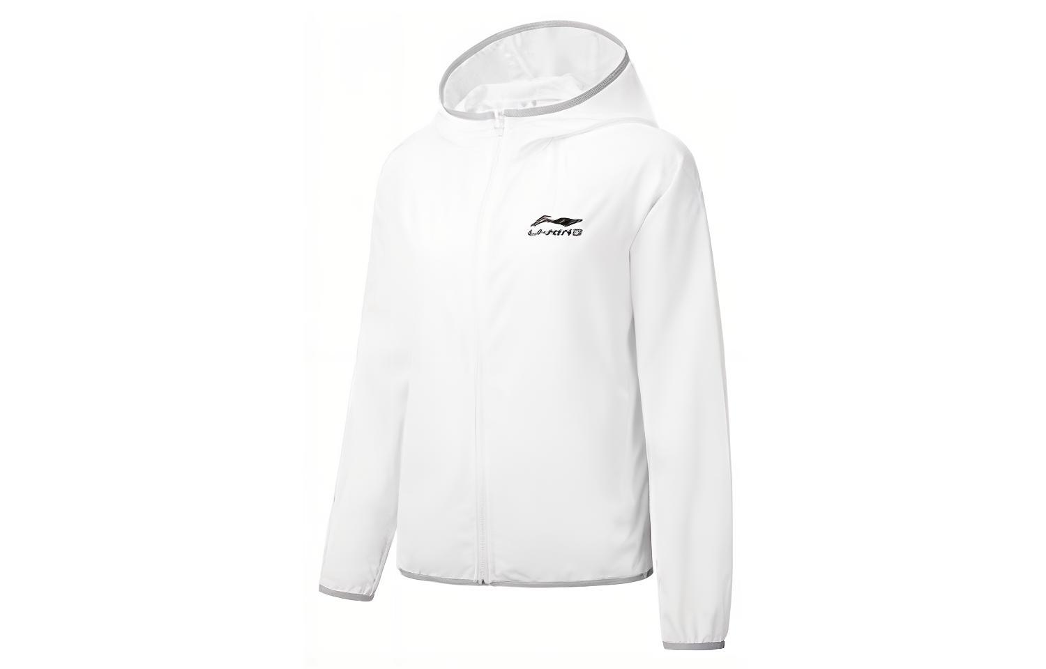 Li Ning Jackets Unisex White Hooded Moderate Other YFDT135-1 M
