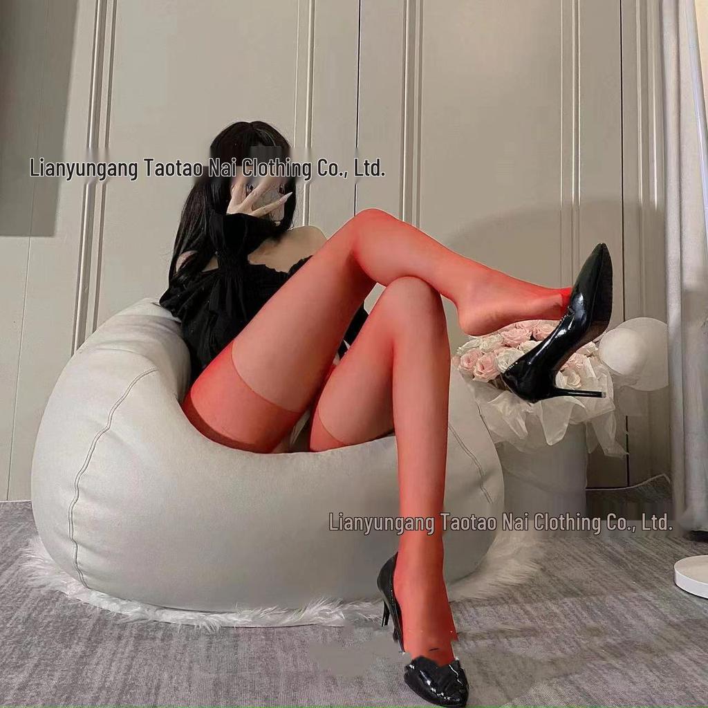 Crotchless Black Silk Stockings with Double-Sided Open Design - Sexy and Alluring.