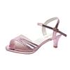 New Peep Toe High Heeled Women Sandals Fashion Ladies Summer Shoes Brand Spike Heels 6cm Gold Silver Shoes for Women