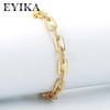 Geometric Star Crystal Zircon Chunky Chain Bracelet Set Men Women 6-Piece Fashion Jewelry Gift